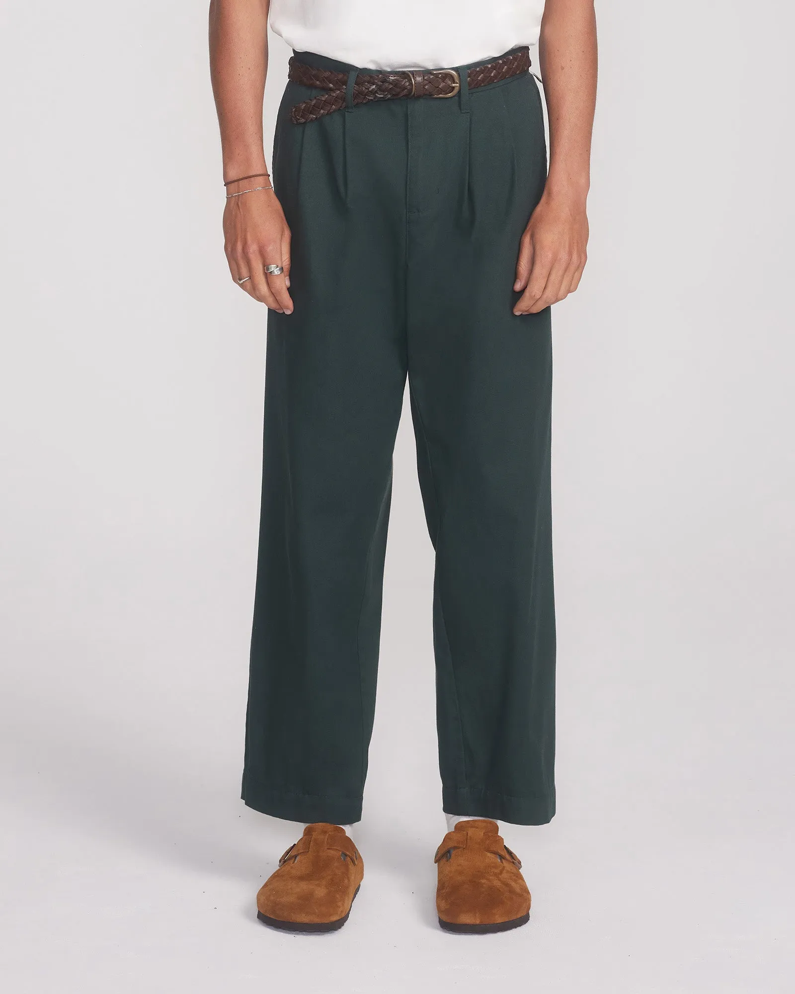 Harro Pleat Pant  - Pine