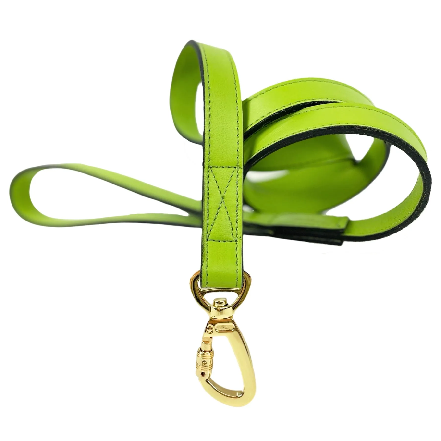 Hartman Dog Leash in Lime Green & Gold