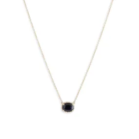 Harvest Inky Blue Oval Sapphire Pendant