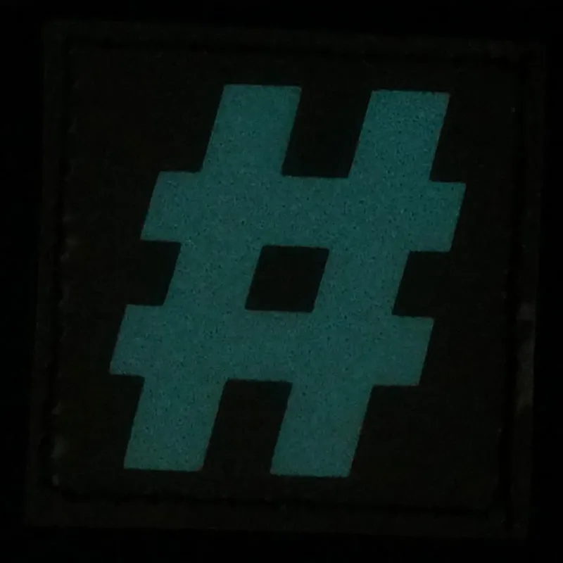 HASHTAG GITD PATCH - BLUE GLOW IN THE DARK