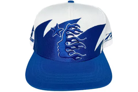 Hellstar Shark Teeth Snapback Off White/Royal Blue