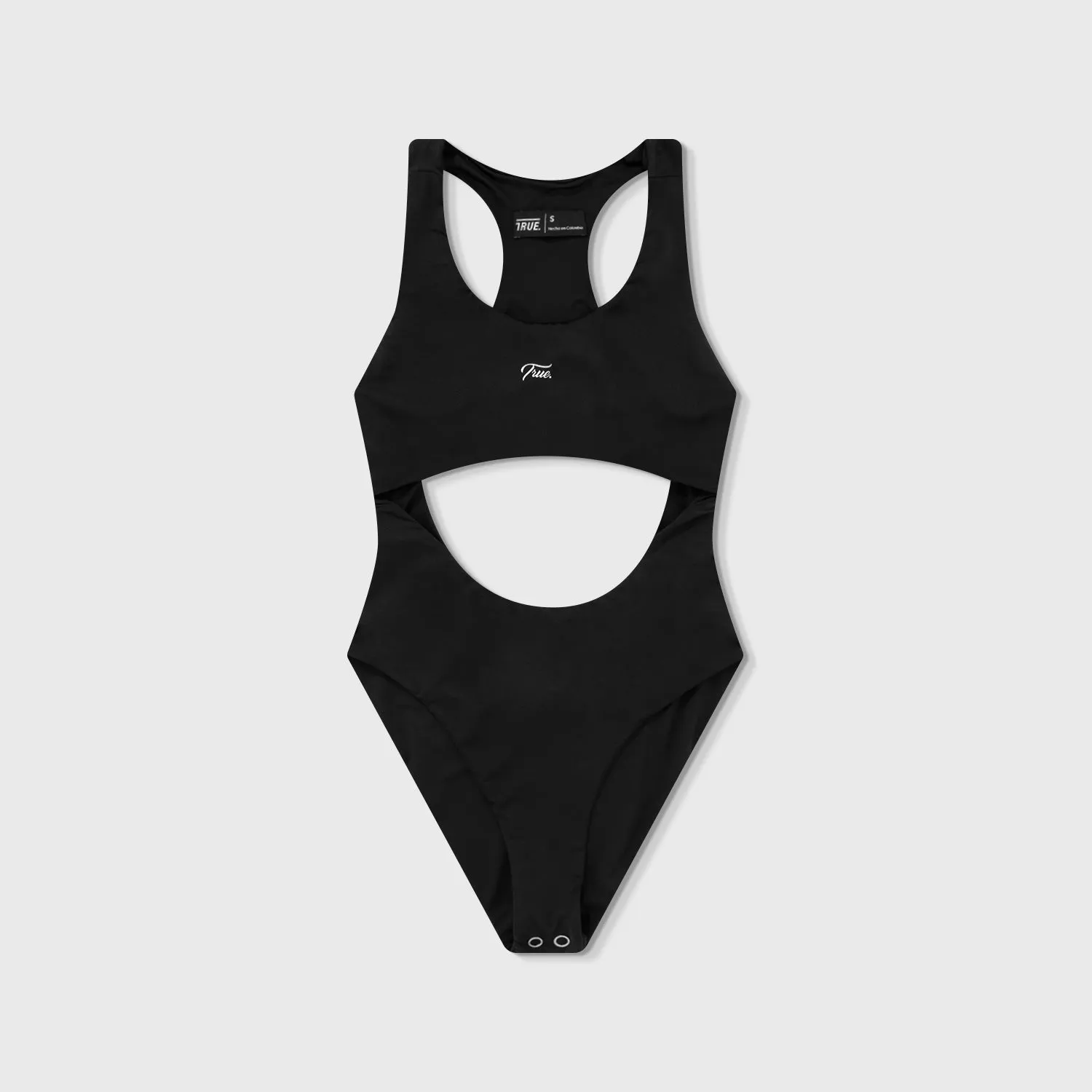 High-Leg Cut-Out Bodysuit - Black