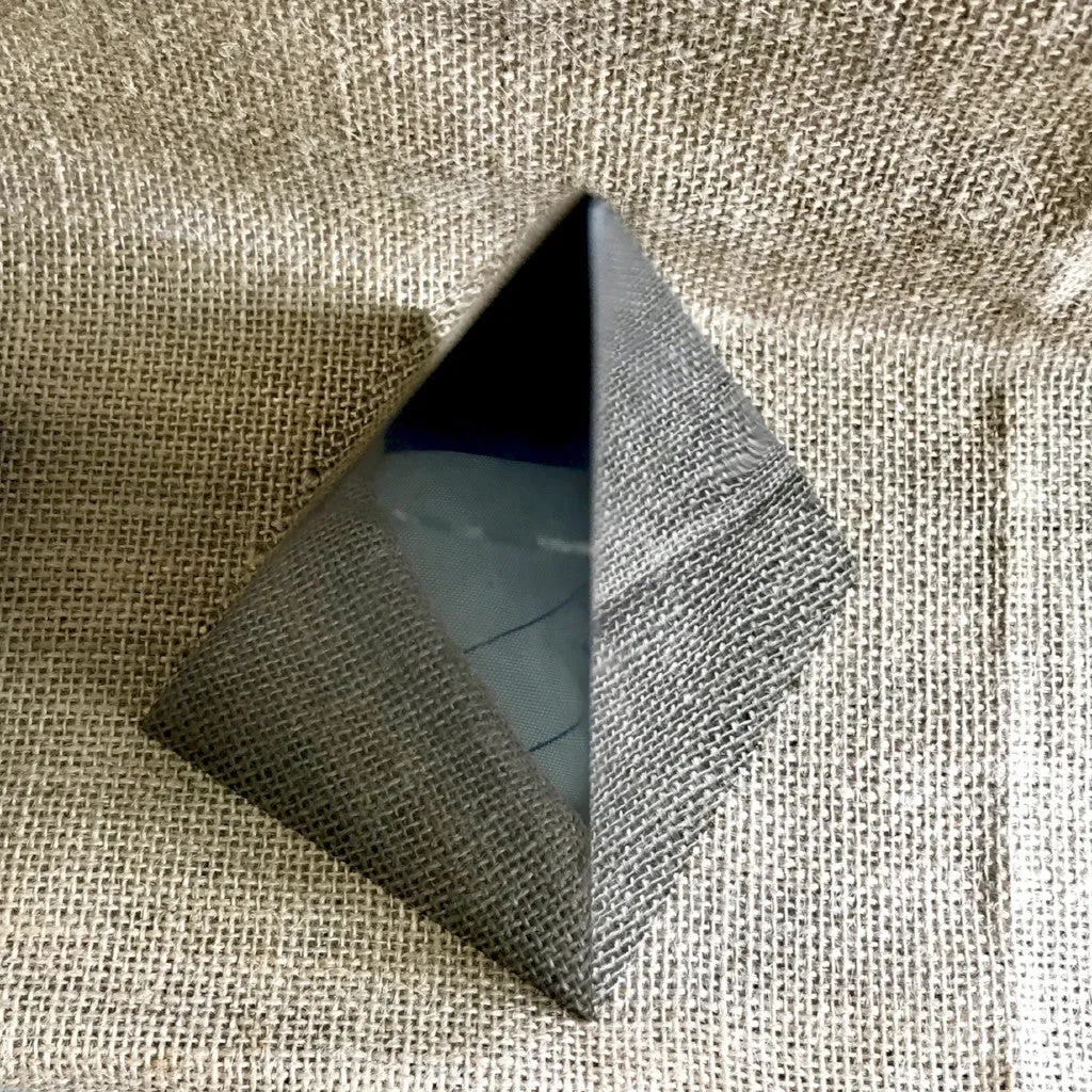 High Shungite Pyramid, 100mm Base (4 Inches Square) - A Real Stunner