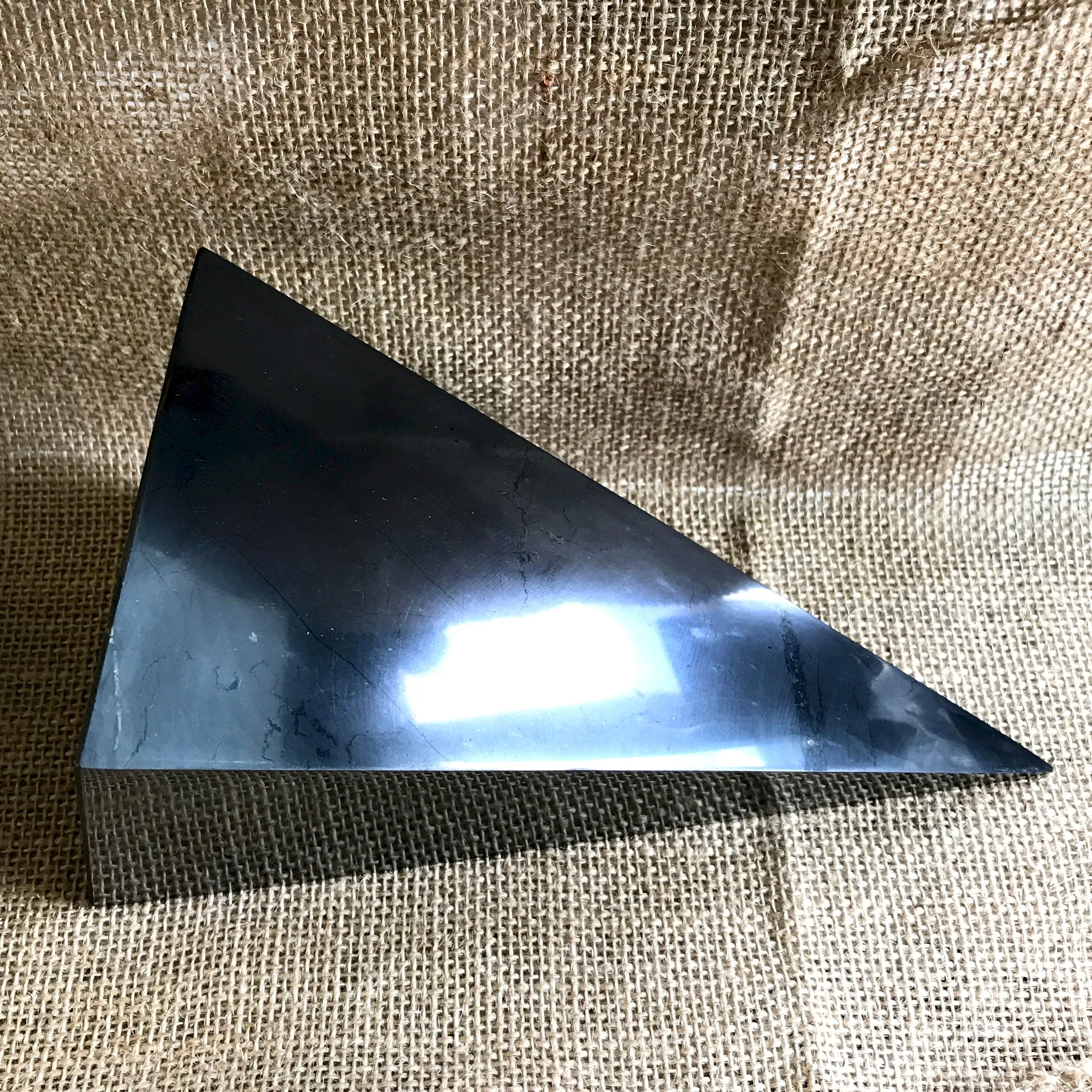 High Shungite Pyramid, 100mm Base (4 Inches Square) - A Real Stunner