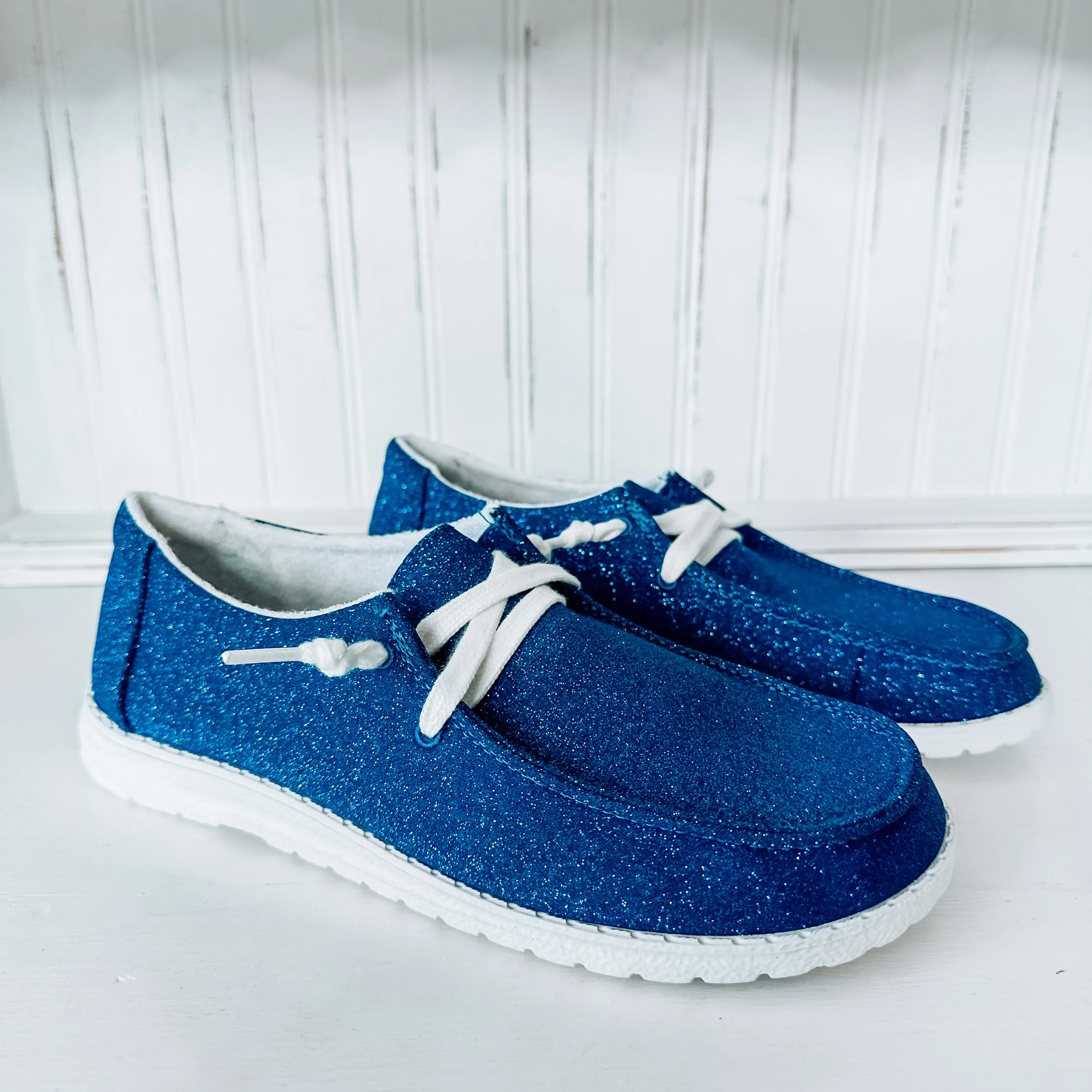 Holly Game Day Glitter Slip-on Shoe - Blue