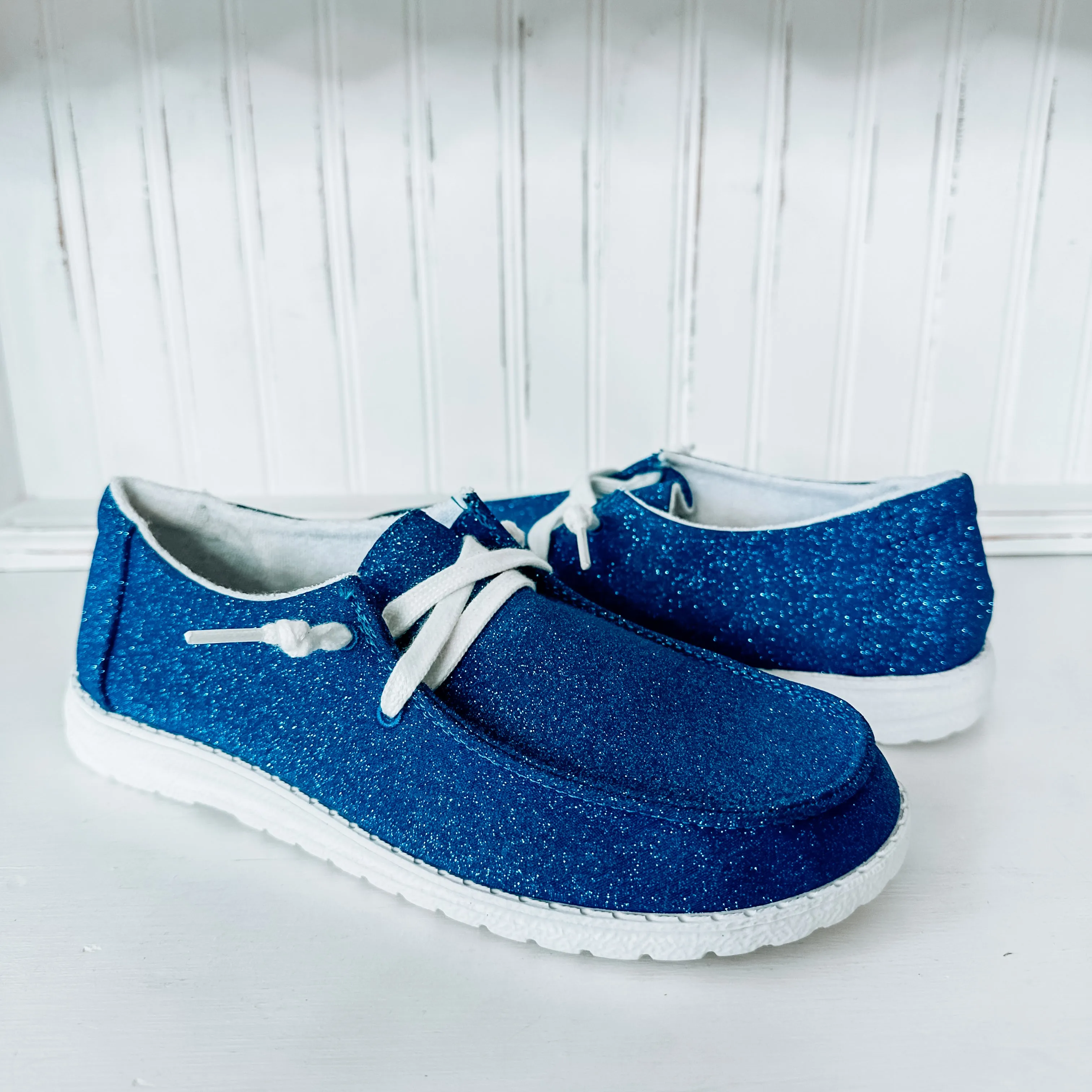 Holly Game Day Glitter Slip-on Shoe - Blue