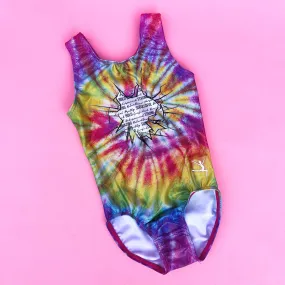 Holographic Tie Dye Burst Gymnastics Leotard