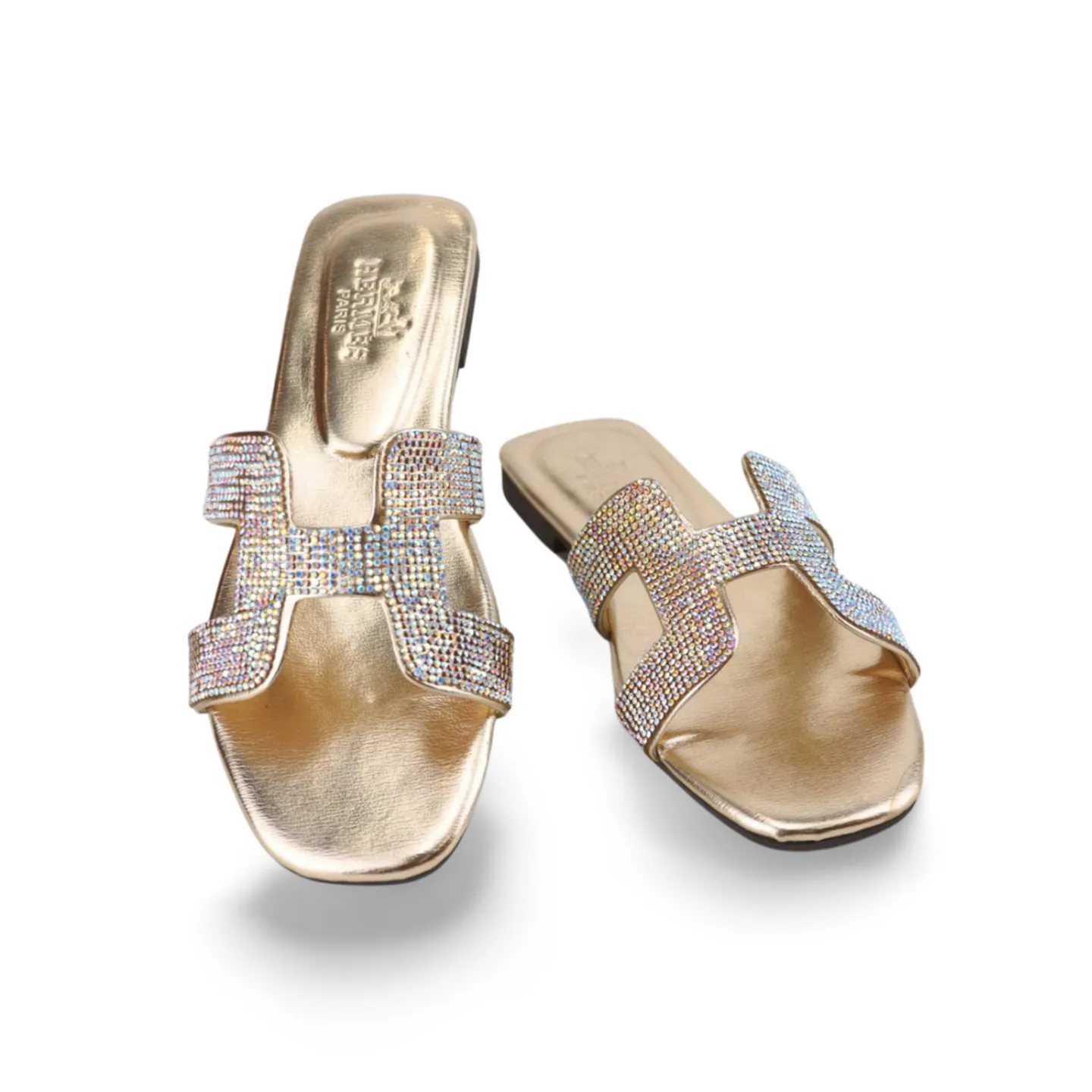 Iconic Style with a Dazzling Oran Sandals with Rhinestones