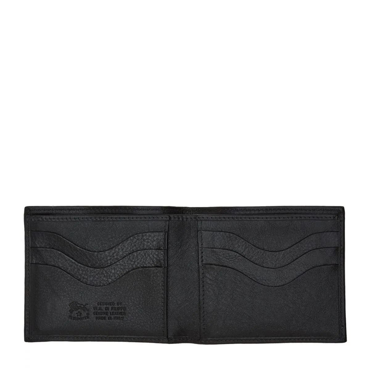 Il Bisonte Black Bi Fold Classic Wallet