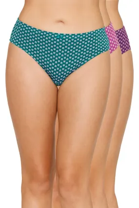 Inner Elastic Printed Mid Rise Bikini Panty (Pack of 3)