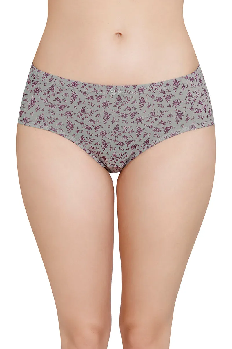 Inner Elastic Printed Mid Rise Hipster Panty (Pack of 3)