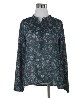 Isabel Marant Teal & Lilac Floral Print Top sz 4