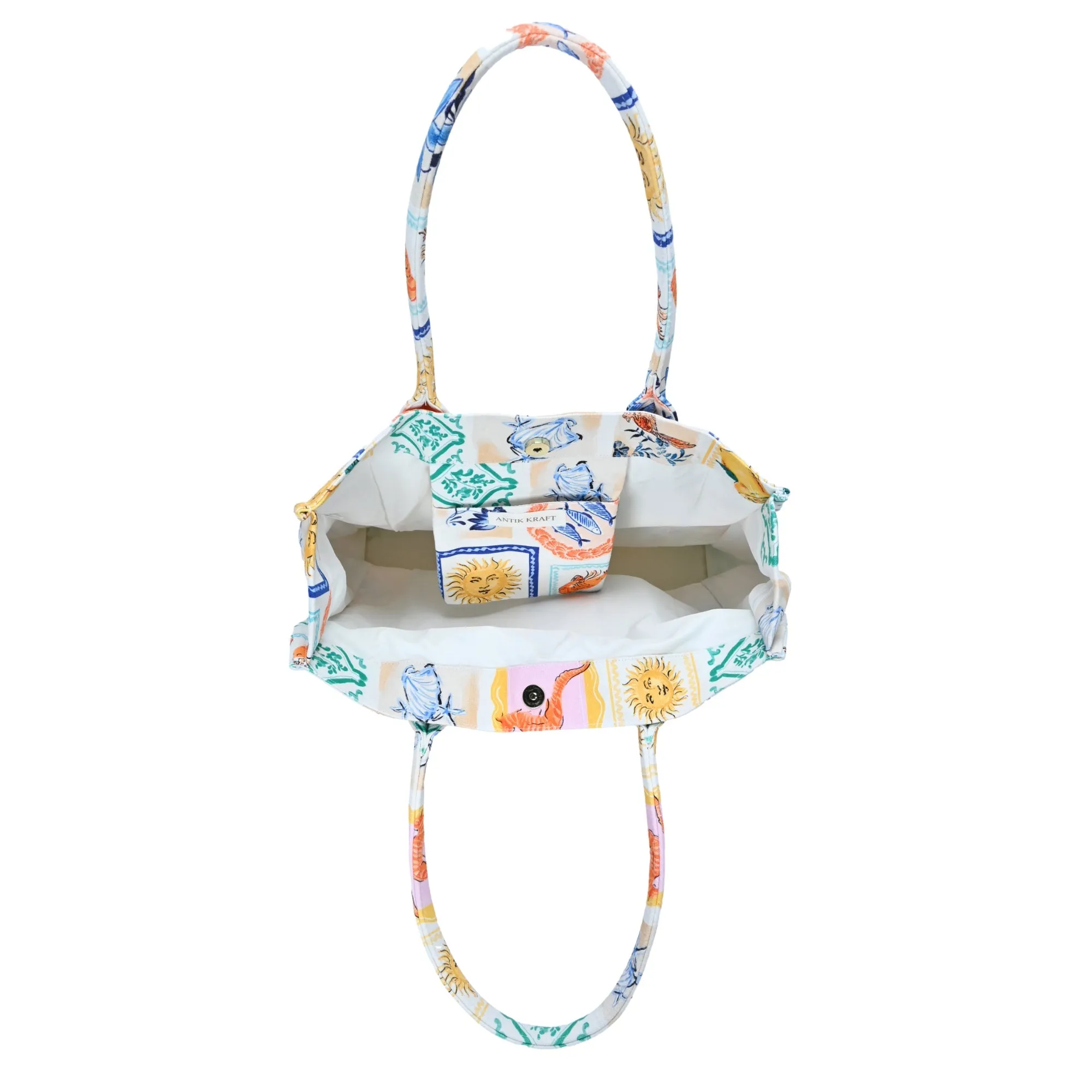 Isla's Mediterranean Mosaic Canvas Tote