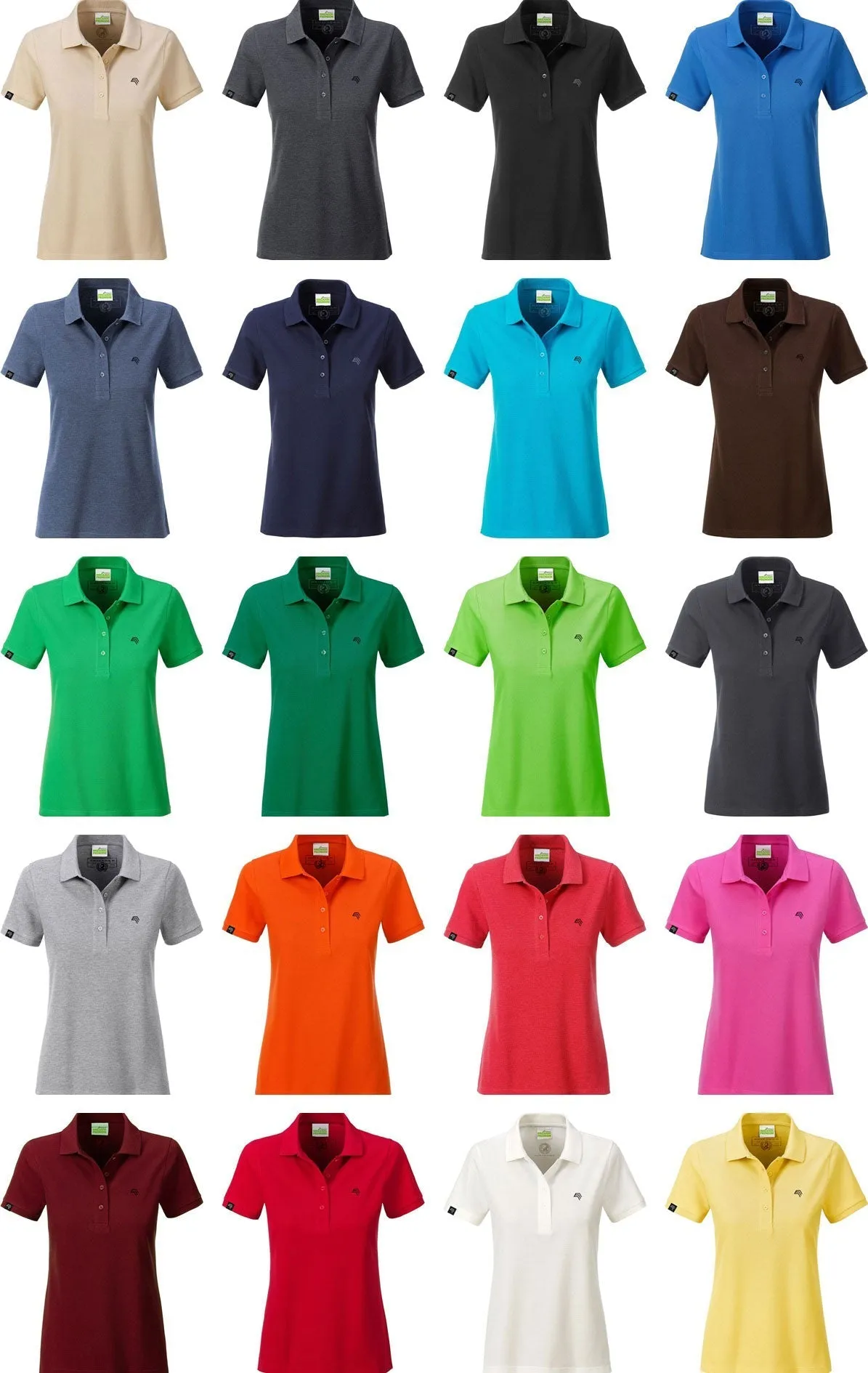 JAN 8009 ― Damen Bio-Baumwolle Polo Shirt - Irish Grün