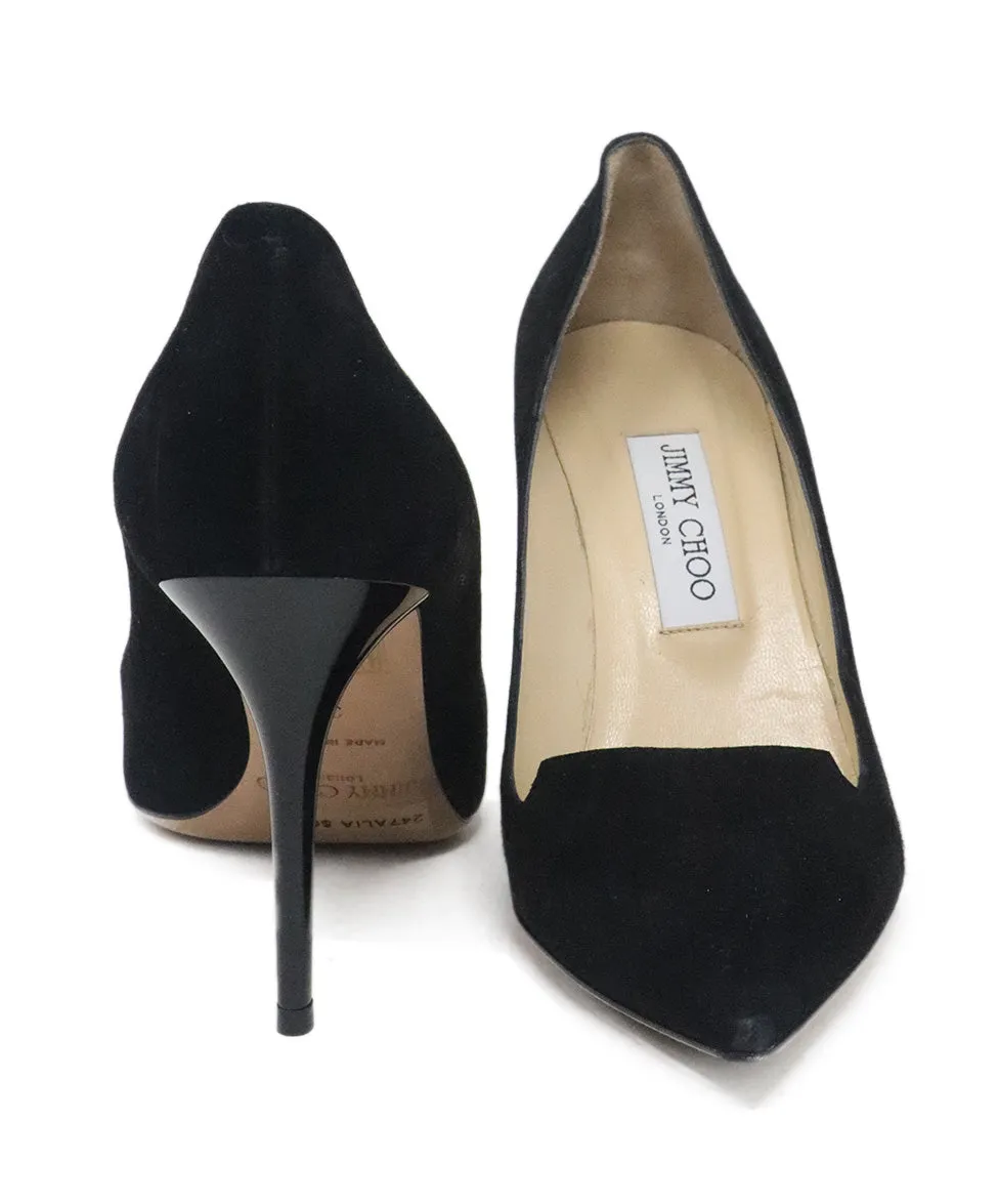 Jimmy Choo Black Suede Heels sz 9