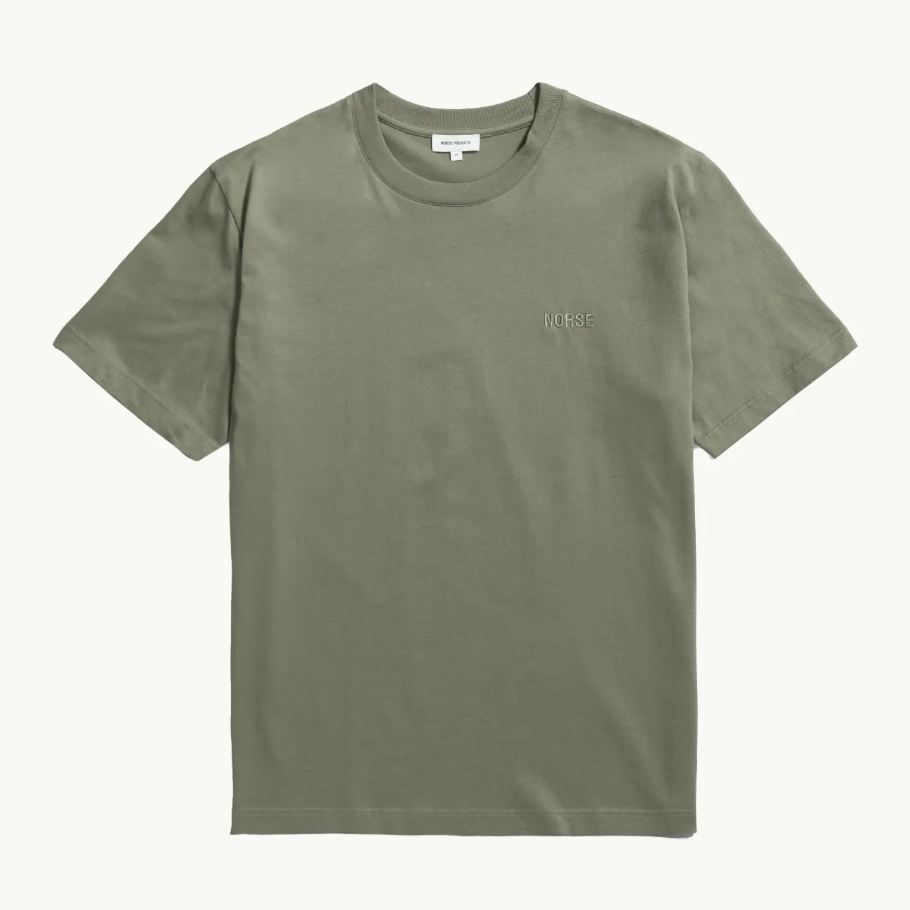 Johannes Organic NORSE Logo T-Shirt - Sediment Green