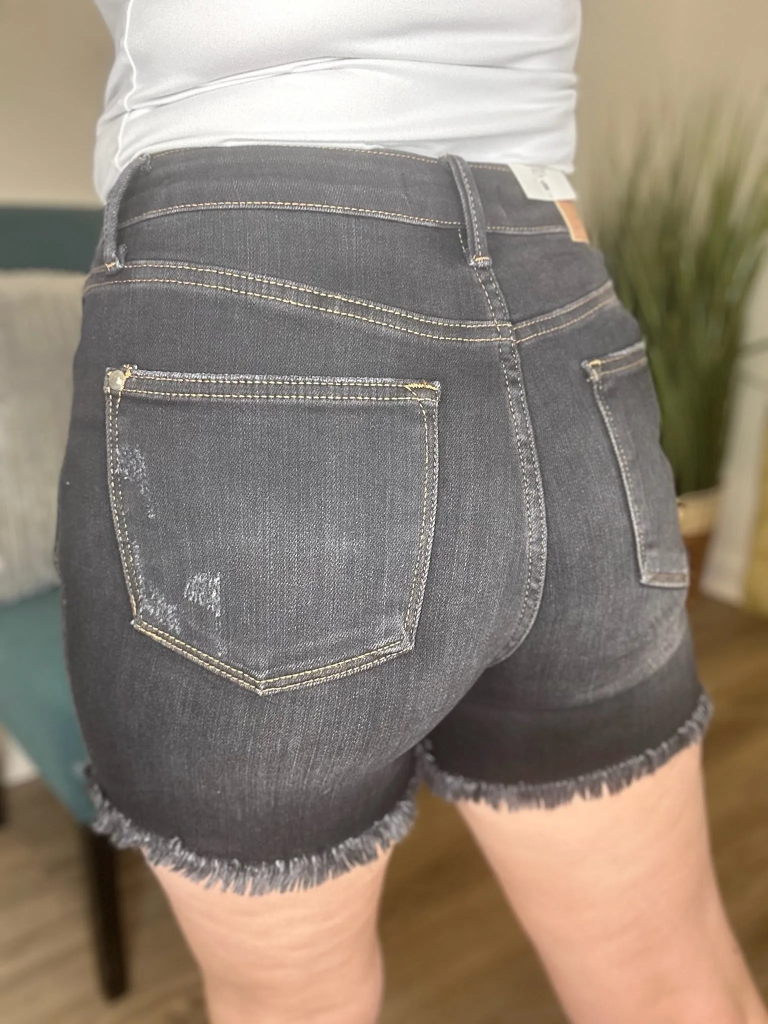 Judy Blue Black Denim Shorts