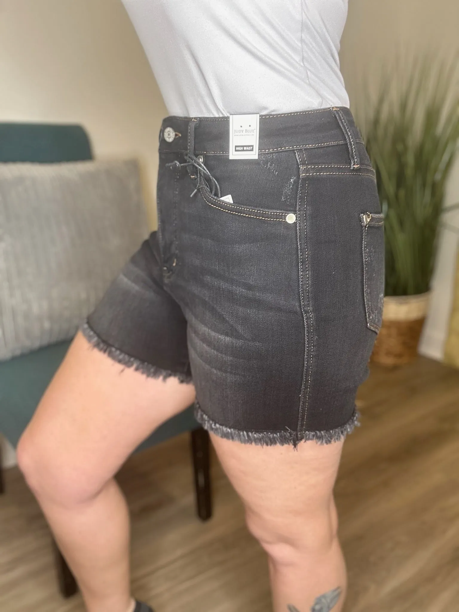 Judy Blue Black Denim Shorts