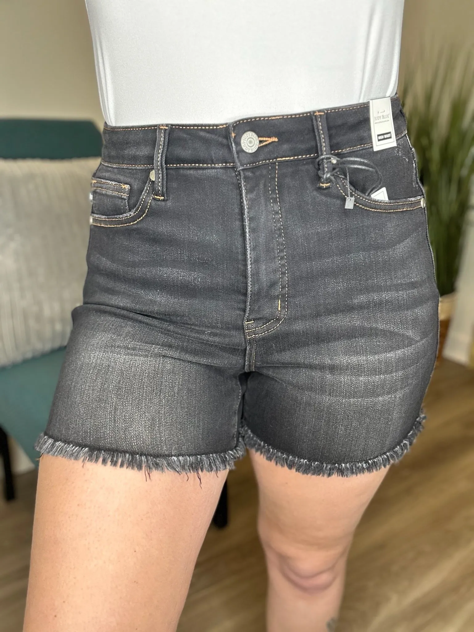 Judy Blue Black Denim Shorts