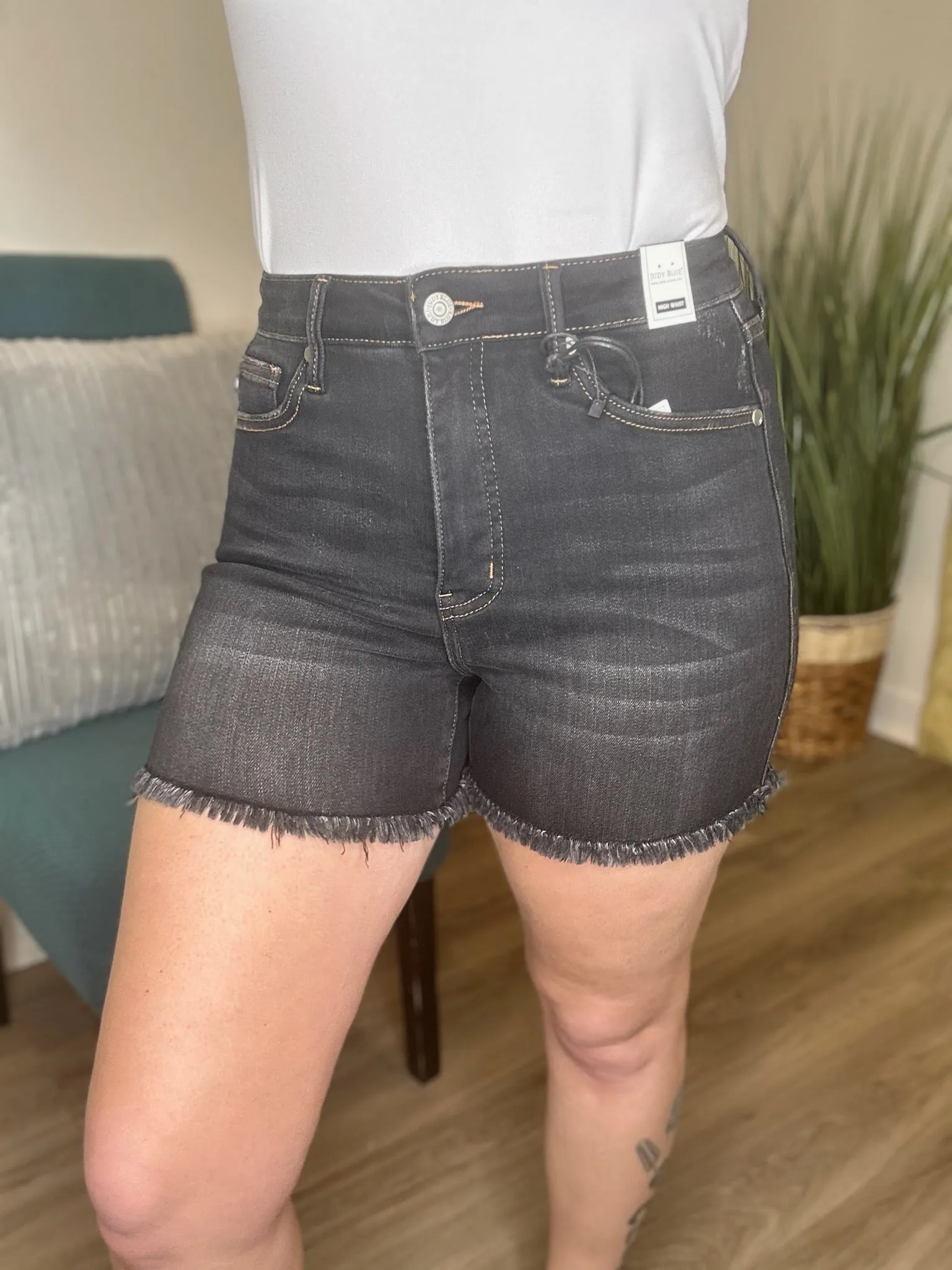 Judy Blue Black Denim Shorts