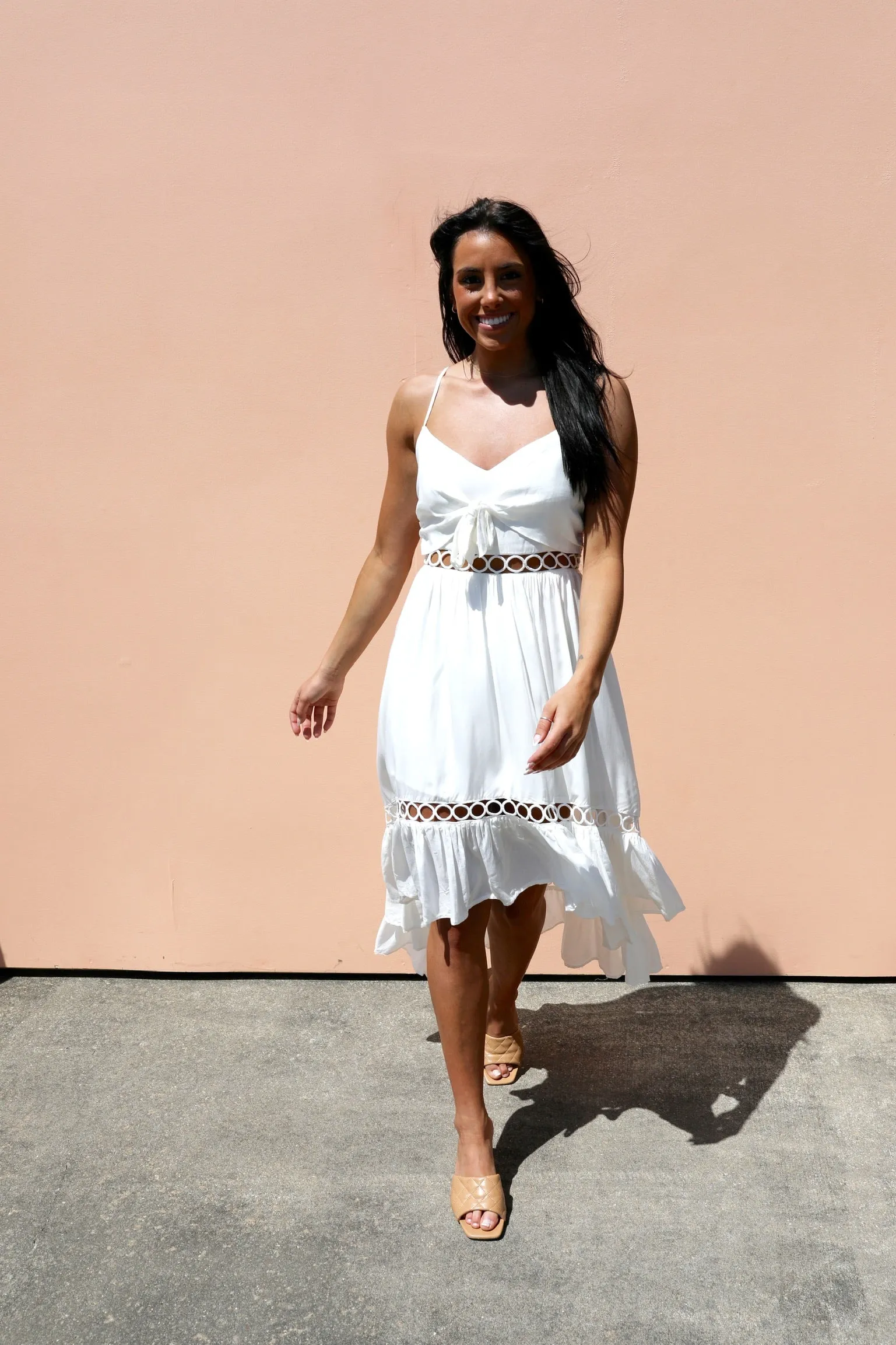 Julia White High-Low Dress