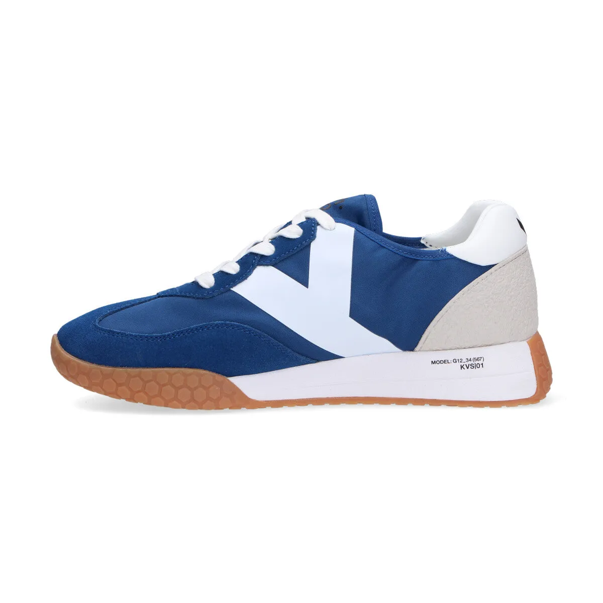 Keh-noo sneaker camoscio nylon blu bianco