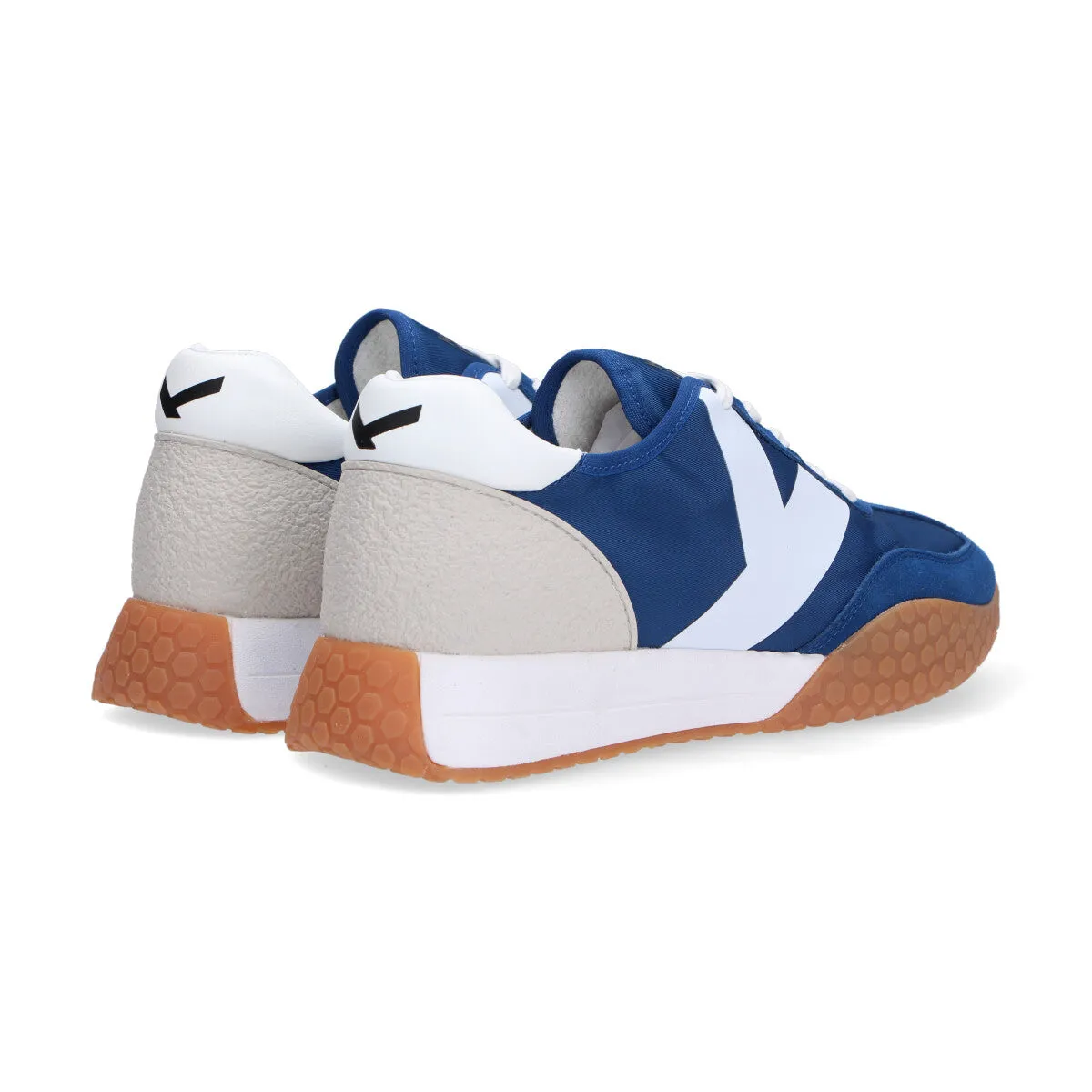 Keh-noo sneaker camoscio nylon blu bianco