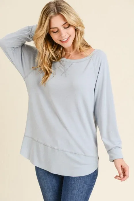 Knit Tunic Top in A Relaxed Fit Pullover Sweater - Assorted Colors