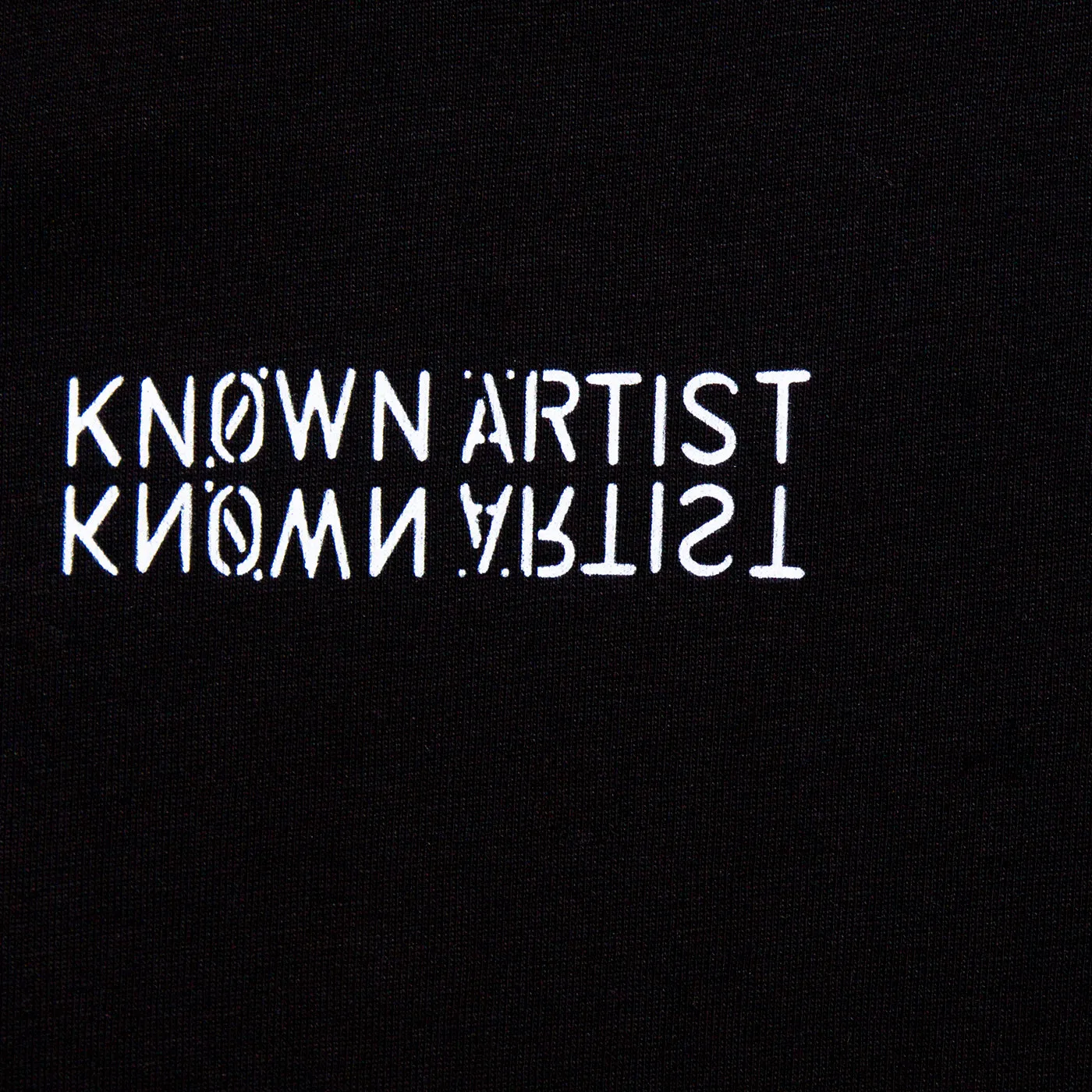 Known Artist 019 Back Print - Tshirt - Black