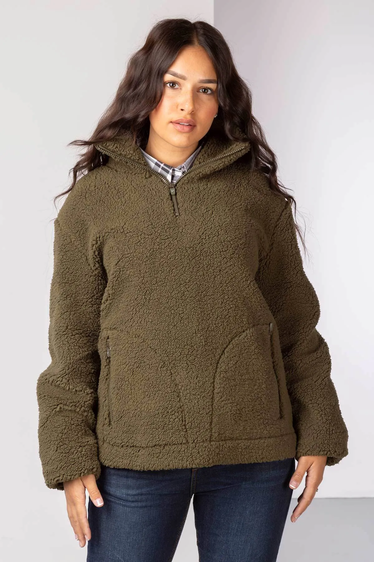 Ladies Overhead Sherpa Fleece - Etton