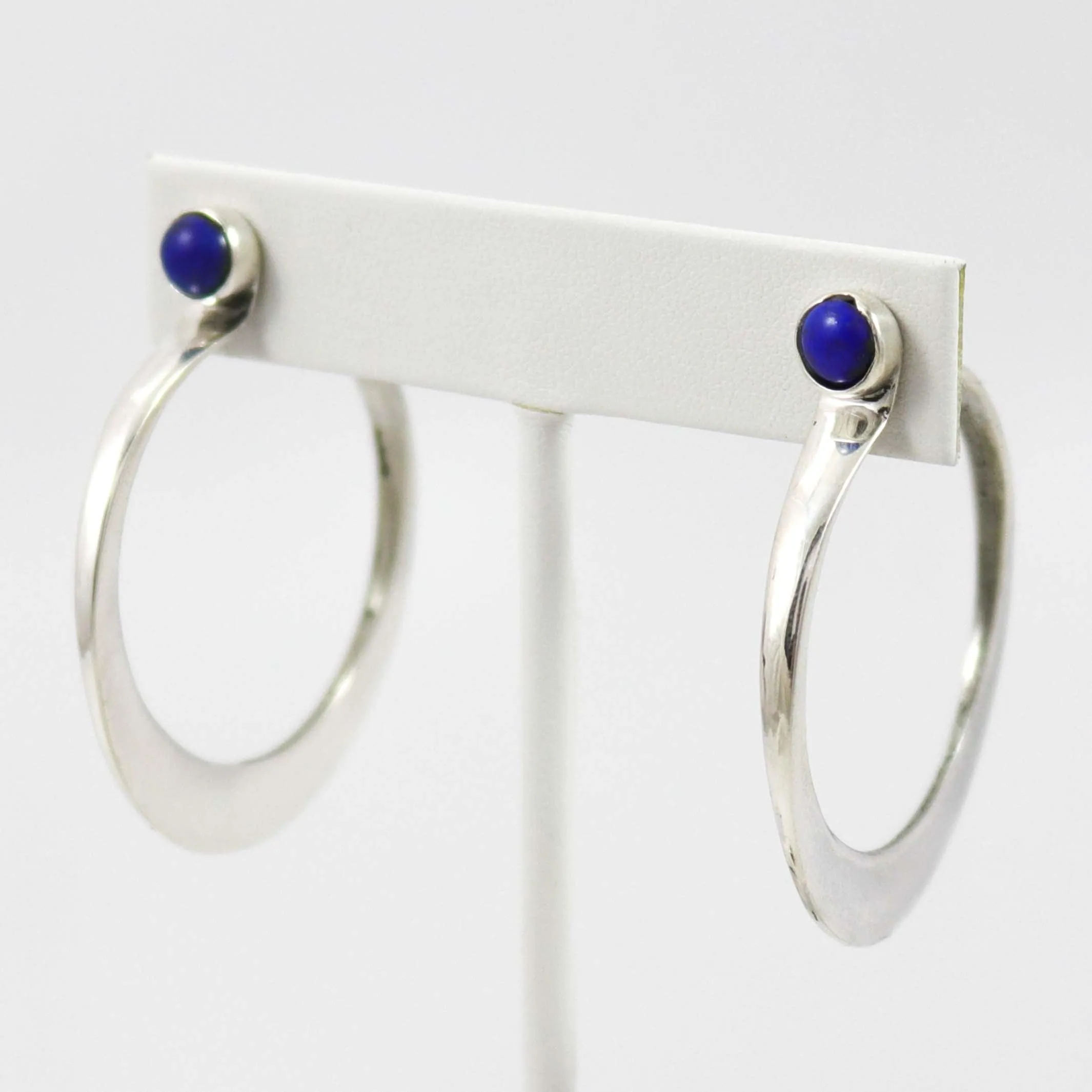 Lapis Hoop Earrings