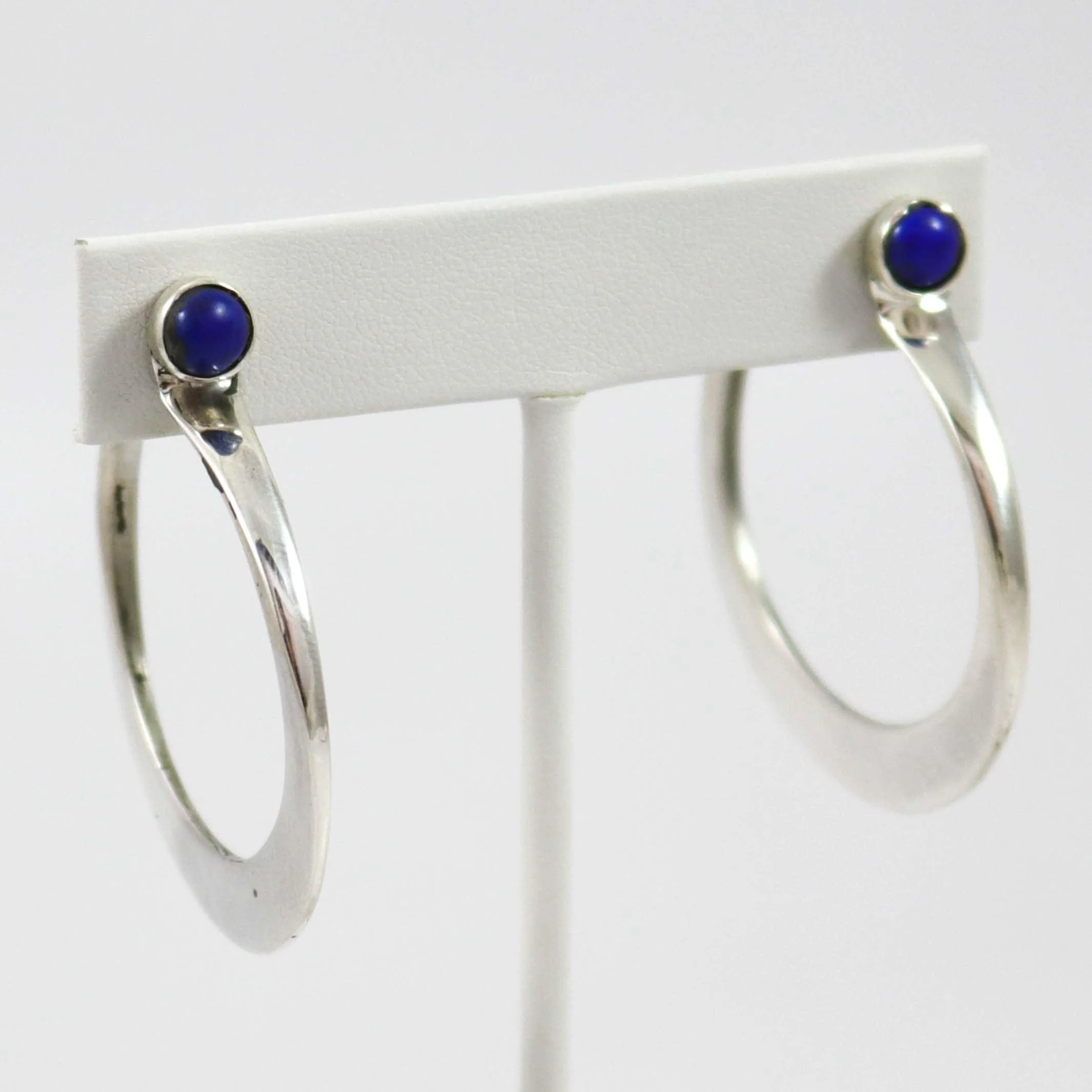 Lapis Hoop Earrings