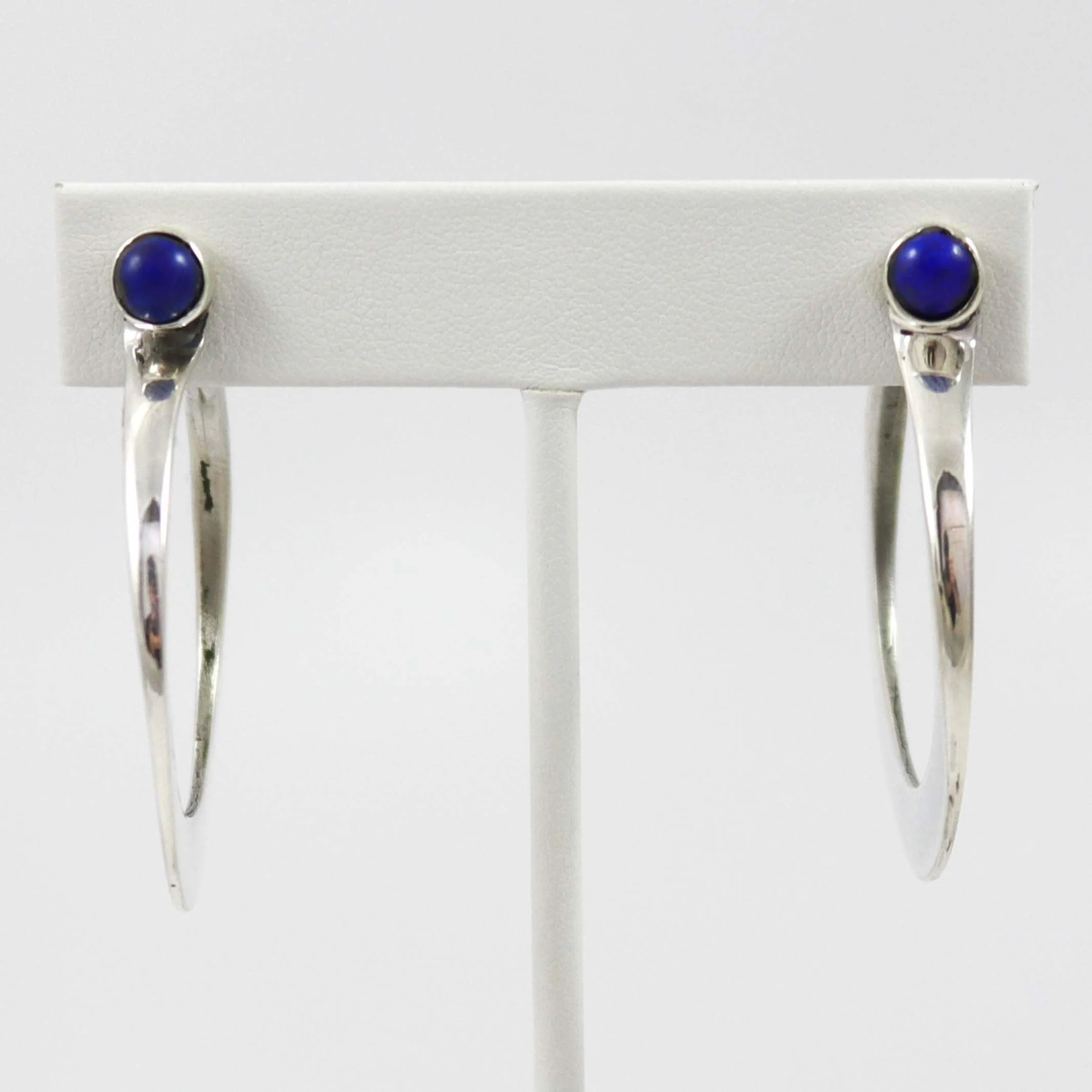 Lapis Hoop Earrings