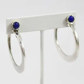 Lapis Hoop Earrings