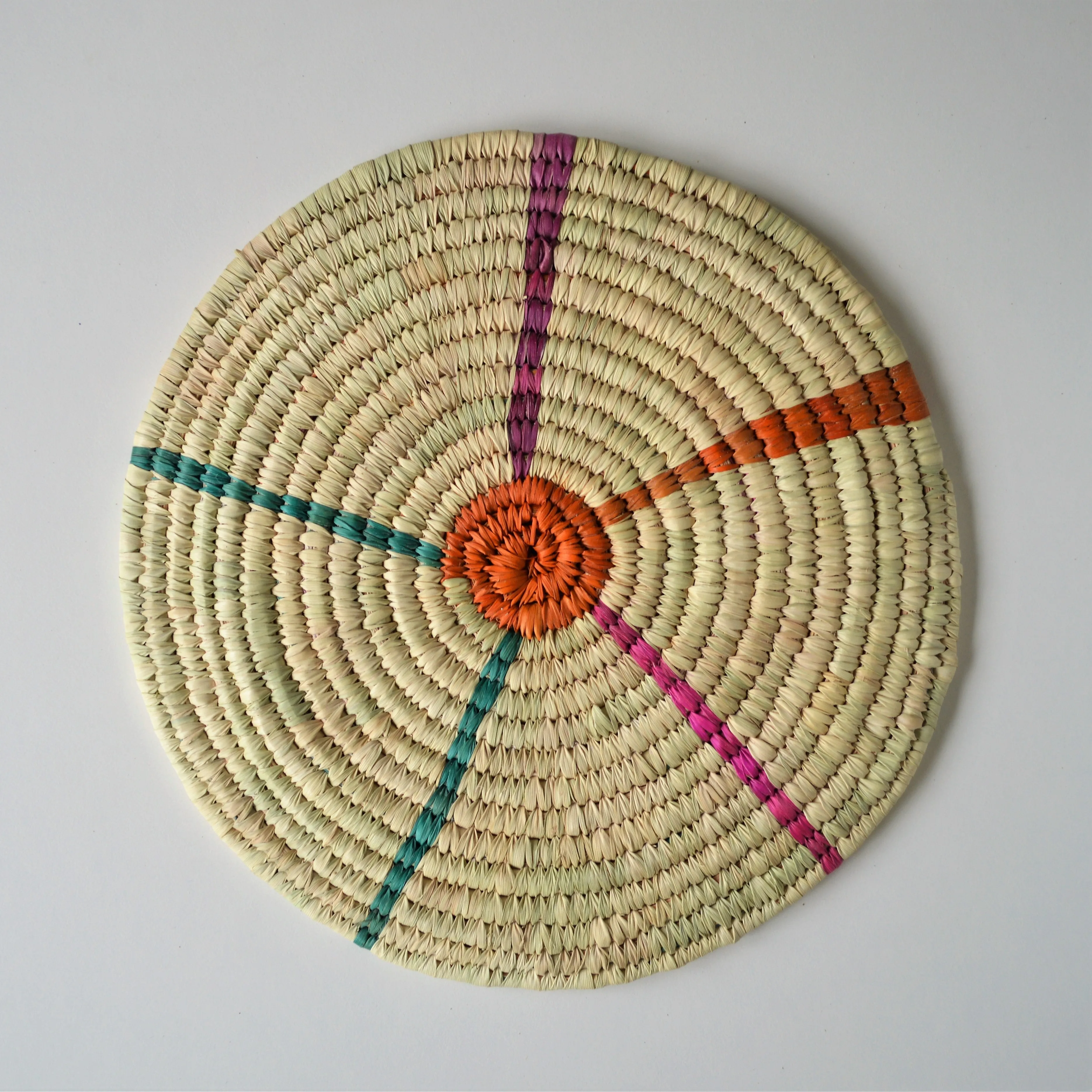 Large mandala trivet Palm straw