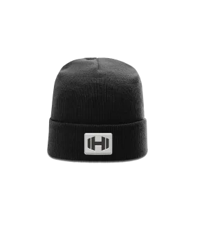 Leather HodgeTwins Logo Cuff Beanie