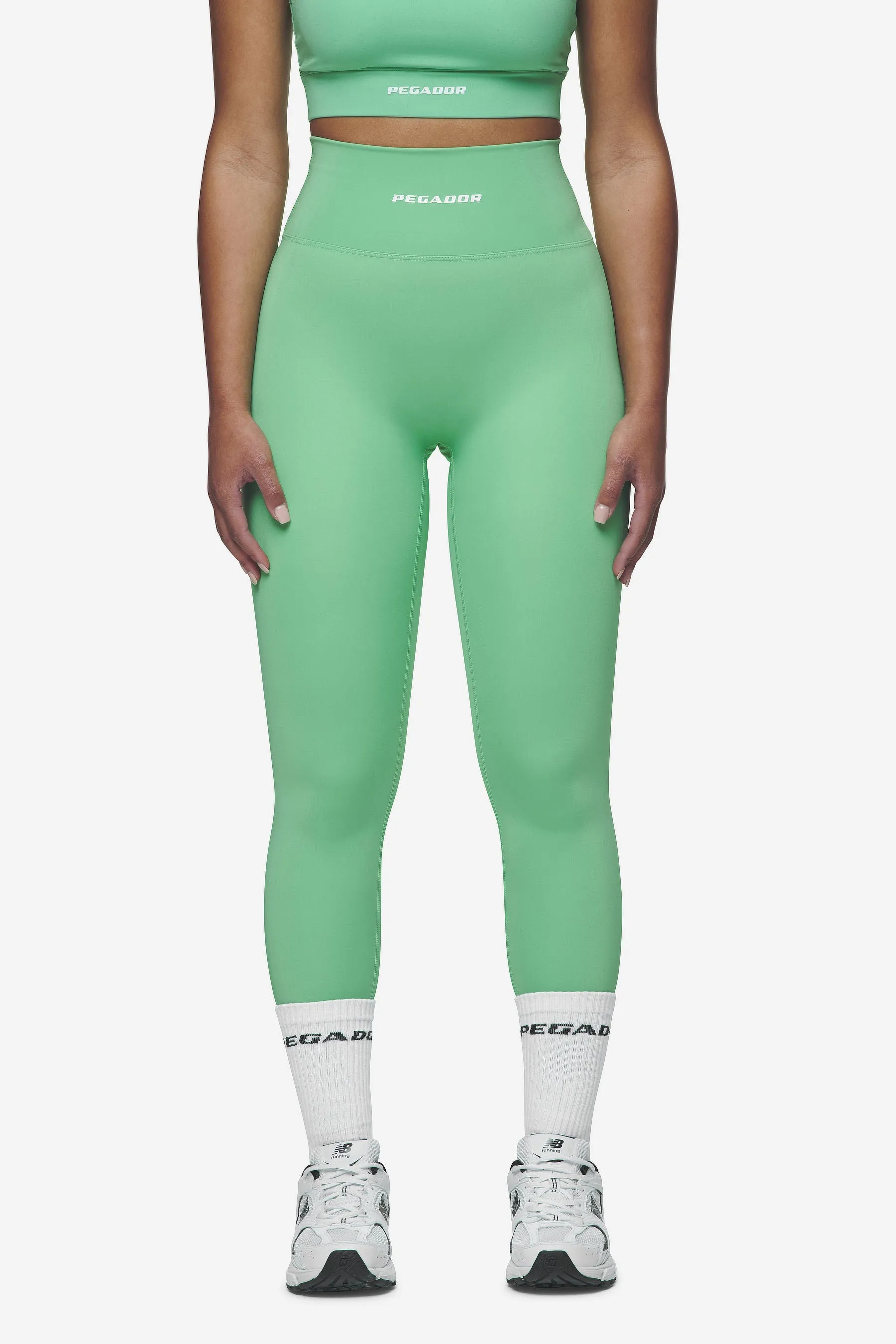 Leya Leggings Peppermint Green White