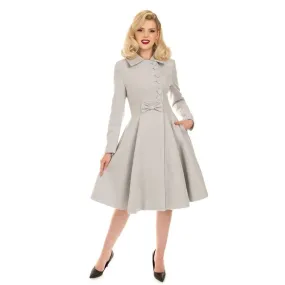 Light Grey Vintage Inspired Classic Swing Coat