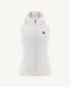 Light sleeveless down jacket White Mali