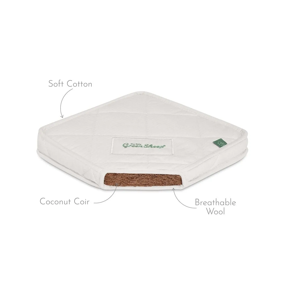 Little Green Sheep Natural Carrycot Mattress to fit Bugaboo Fox 5