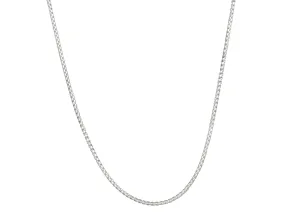 Lola Rounded Box Chain 3mm Necklace - Silver