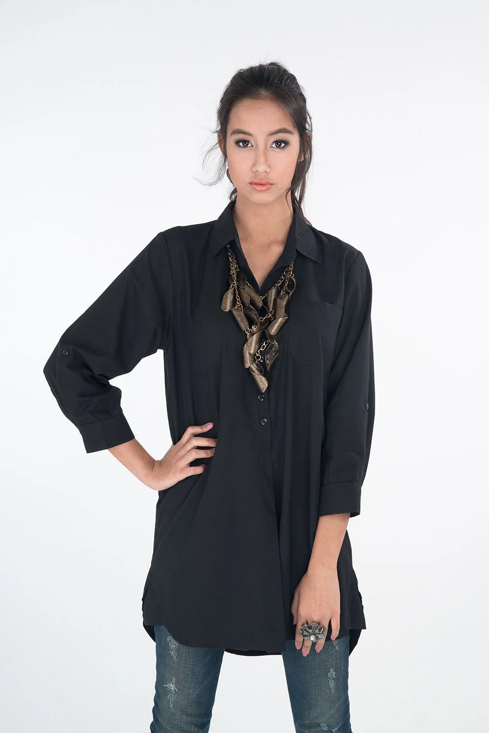 Long Black Shirt for women