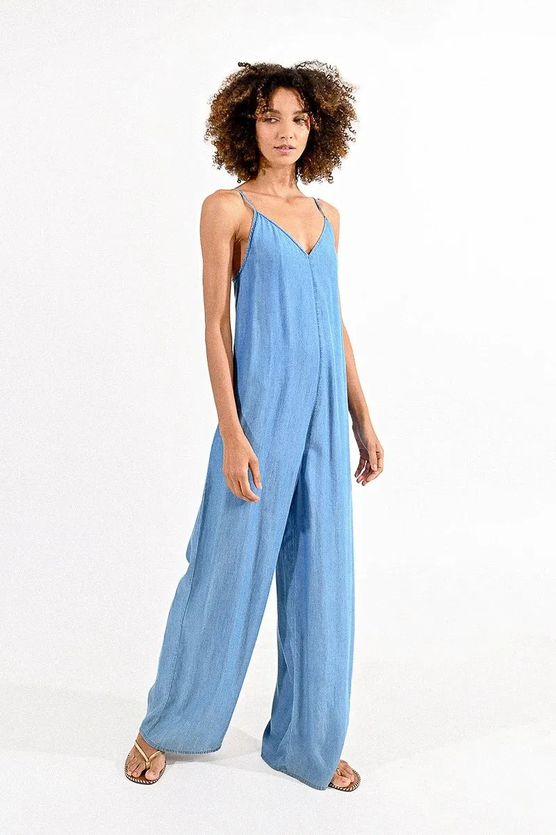 Loose Lyocell Jumpsuit