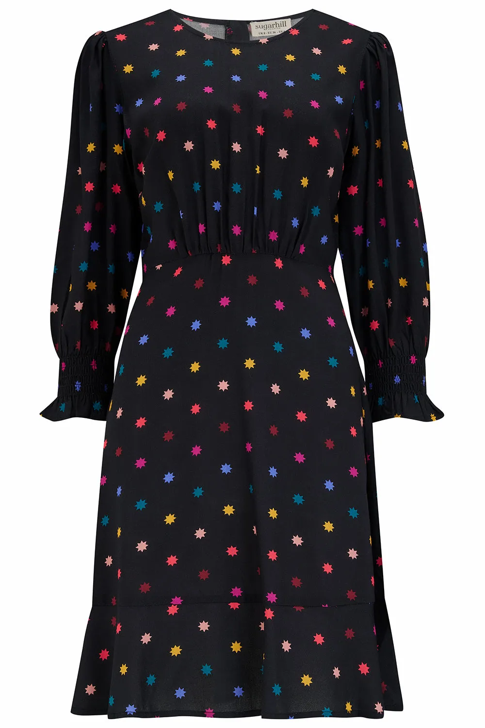 Lorelei Dress - Black, Winter Starburst