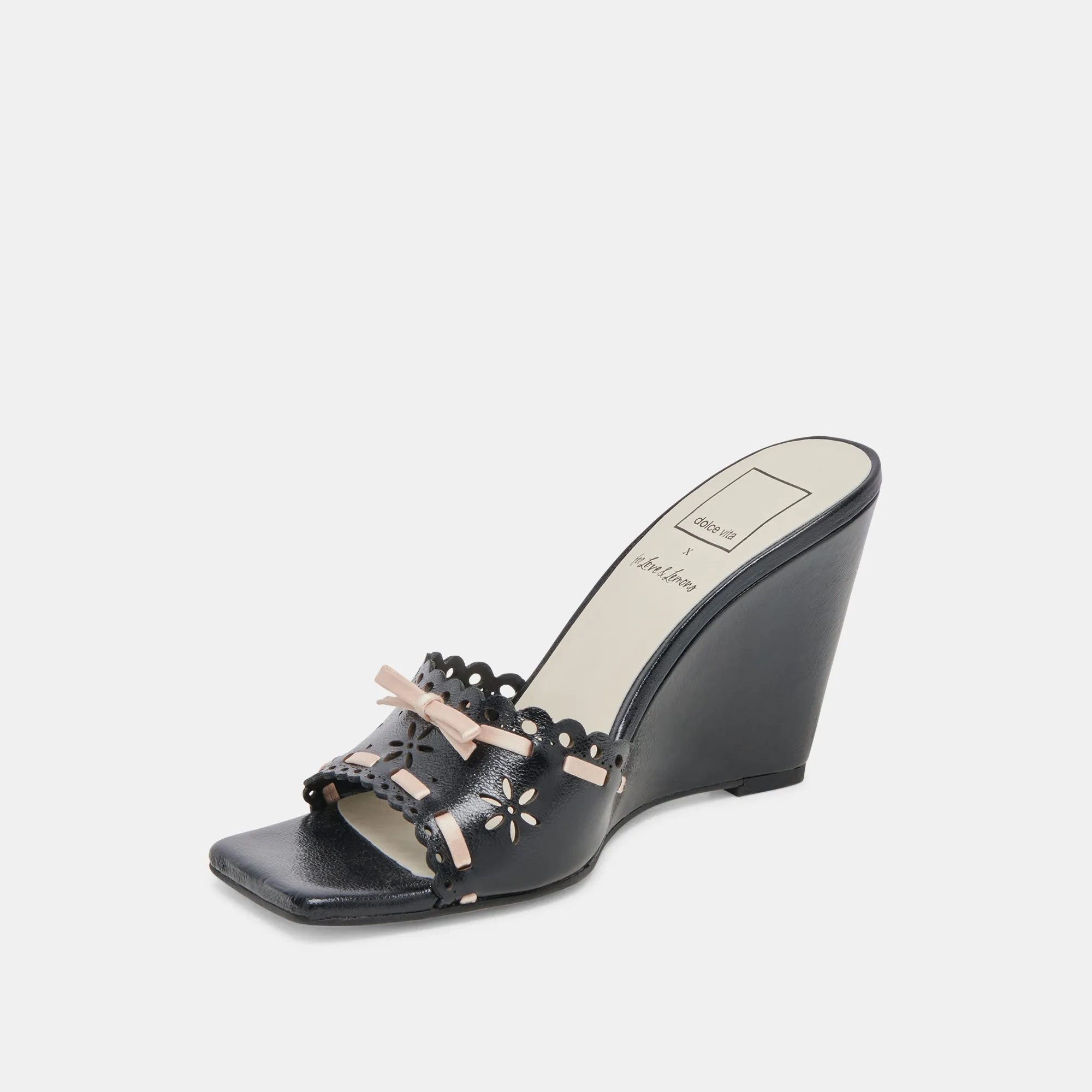 MADALE WEDGES MIDNIGHT PATENT LEATHER