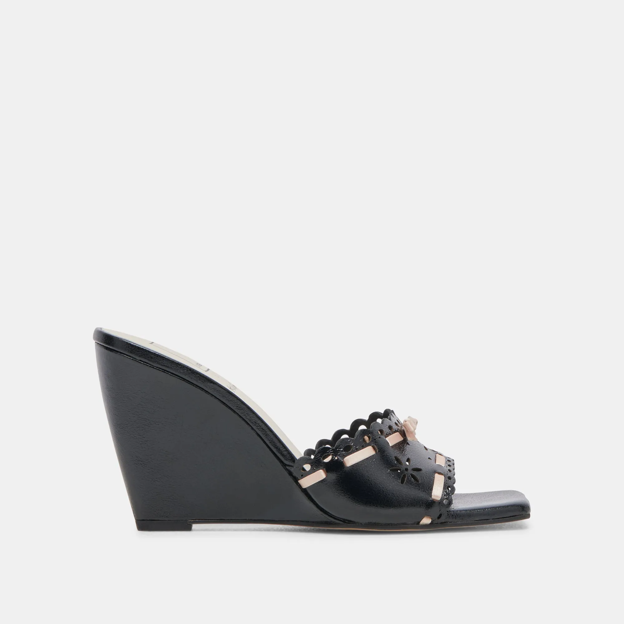 MADALE WEDGES MIDNIGHT PATENT LEATHER