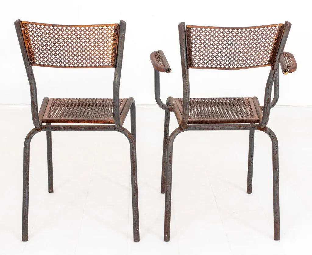 Mathieu Mategot French Modernist Side Chairs, Pair