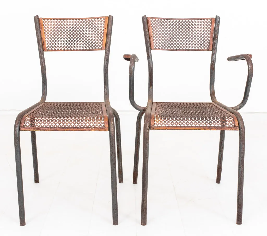 Mathieu Mategot French Modernist Side Chairs, Pair