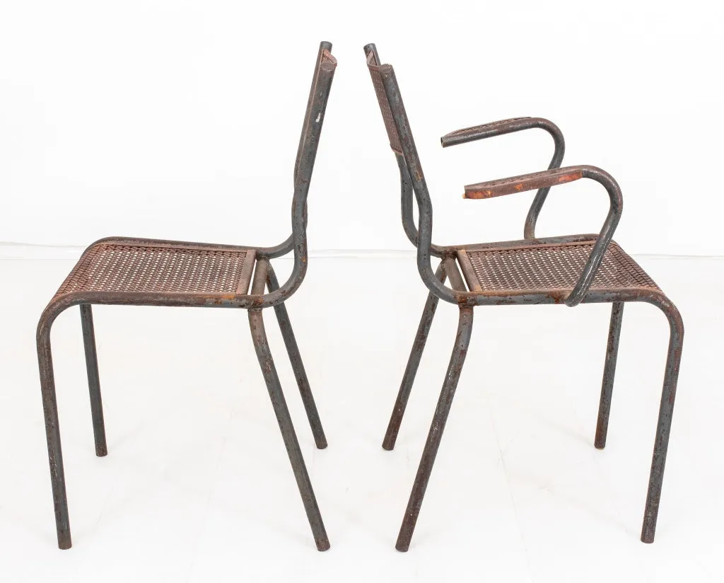 Mathieu Mategot French Modernist Side Chairs, Pair