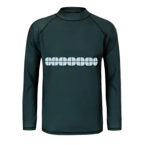 Mens Charcoal Squared Long Sleeve Rashie